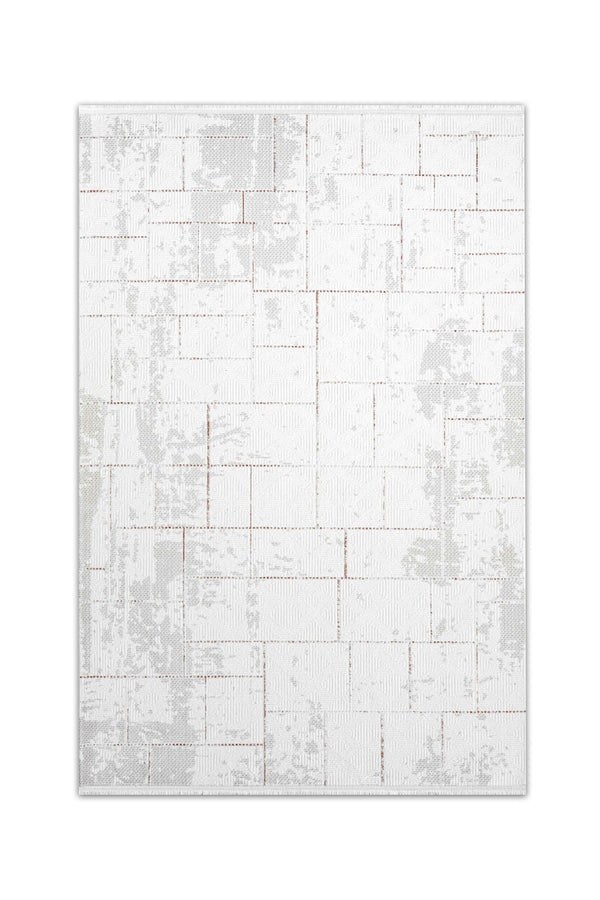 Hermes Nemi HU04A Krem Bej Geometik Desenli Halı