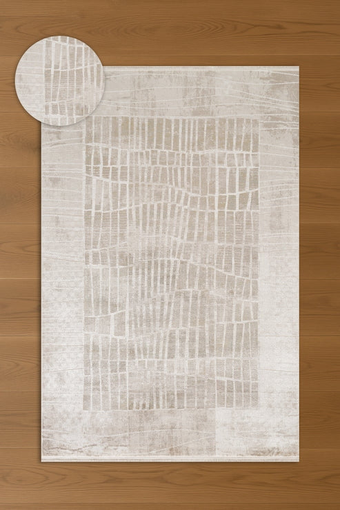 Hisar Veyra HZ08A Kahve Yeşil Modern Klasik Salon ve Oturma Odası Halısı