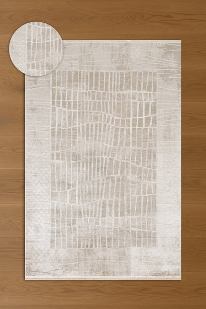 Hisar Veyra HZ08A Kahve Yeşil Modern Klasik Salon ve Oturma Odası Halısı