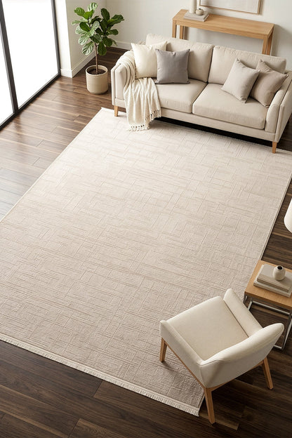 Koza Kilyos A2770D VİZON Akrilik Yumuşak Dokulu Modern Salon ve Oturma Odası Halısı