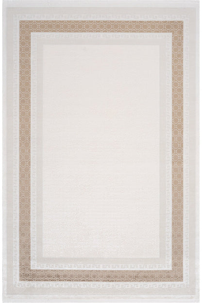 Koza Lara A0333D Gold Modern Yumuşak Dokulu Minimalist Parlak Viskon Salon ve Oturma Odası Halısı