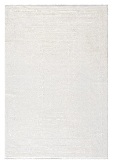 Koza Lara A0335A Krem Modern Yumuşak Dokulu Minimalist Parlak Viskon Salon ve Oturma Odası Halısı