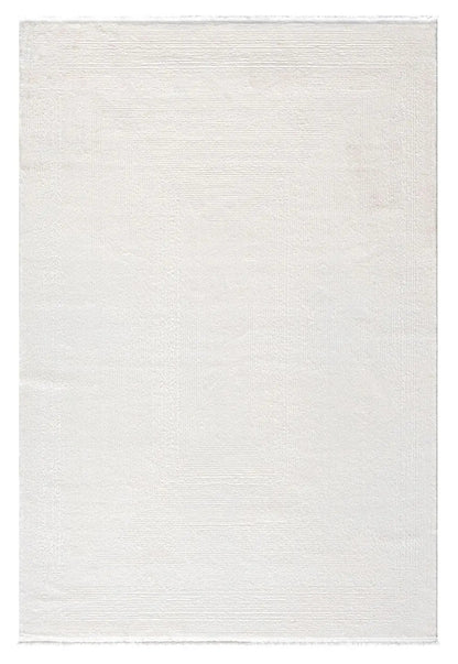 Koza Lara A0335A Krem Modern Yumuşak Dokulu Minimalist Parlak Viskon Salon ve Oturma Odası Halısı