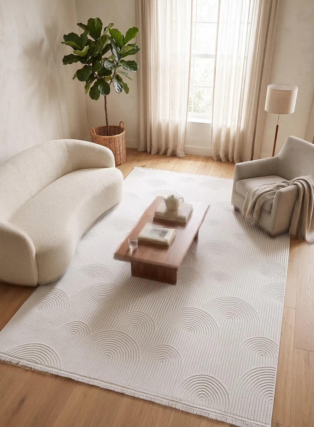 Koza Lara A0336B Gri Modern Yumuşak Dokulu Minimalist Parlak Viskon Salon ve Oturma Odası Halısı