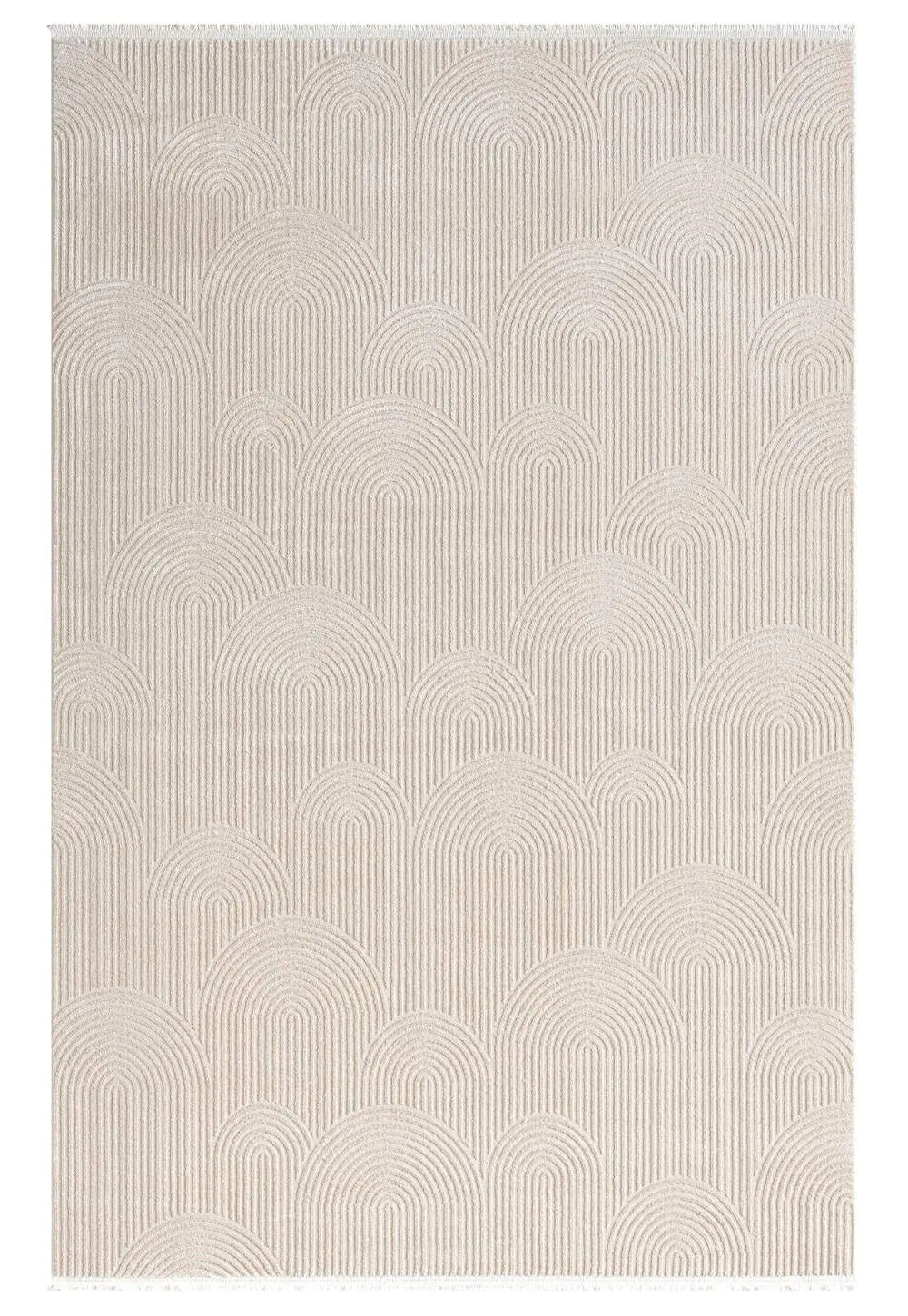 Koza Lara A0336C Bej Modern Yumuşak Dokulu Minimalist Parlak Viskon Salon ve Oturma Odası Halısı