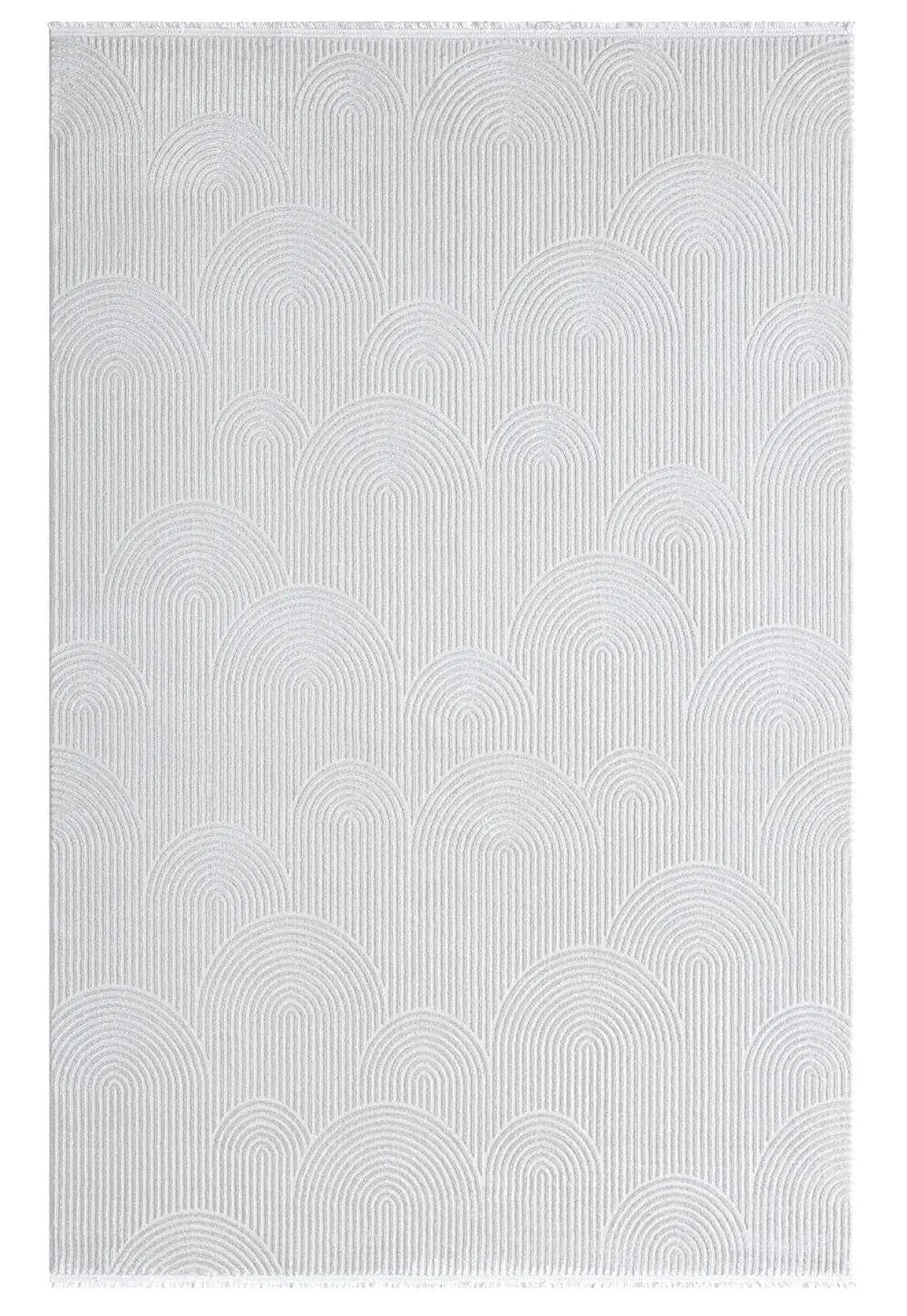 Koza Lara A0336B Gri Modern Yumuşak Dokulu Minimalist Parlak Viskon Salon ve Oturma Odası Halısı