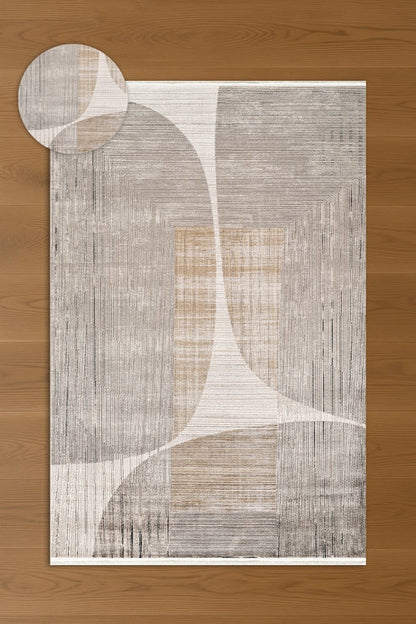 Beykoz Loren ZY01A Koyu Gri Modern Klasik Salon ve Oturma Odası Halısı