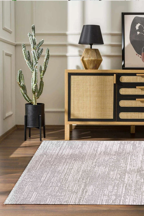 Seren Milo NF11A Gri Modern Salon ve Oturma Odası Halısı