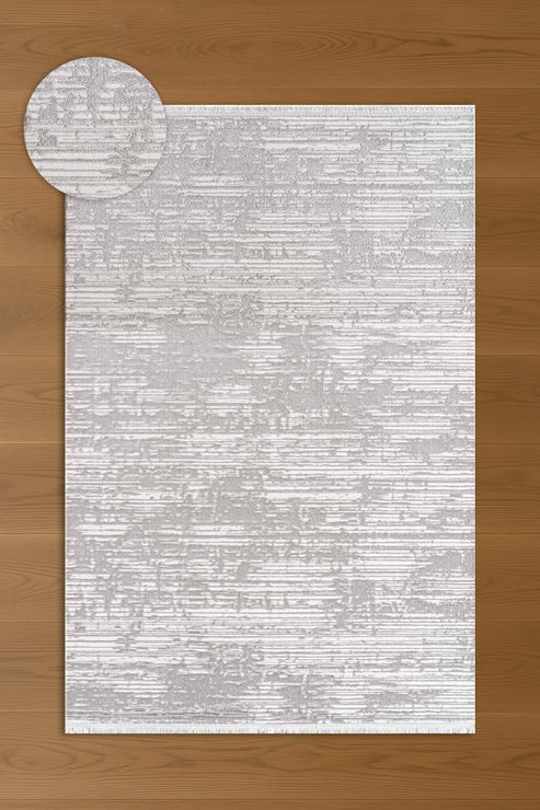 Seren Milo NF11A Gri Modern Salon ve Oturma Odası Halısı