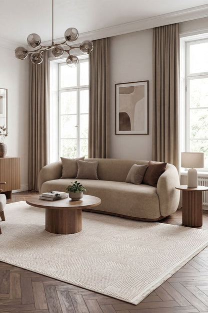 Mira Serena QI04A Krem Modern Salon ve Oturma Odası Halısı