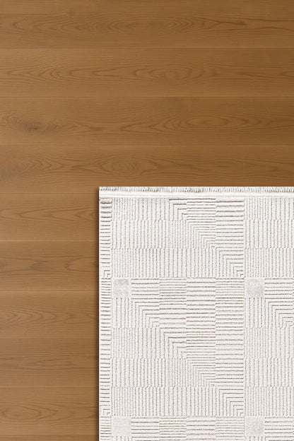 Mira Serena QI04A Krem Modern Salon ve Oturma Odası Halısı