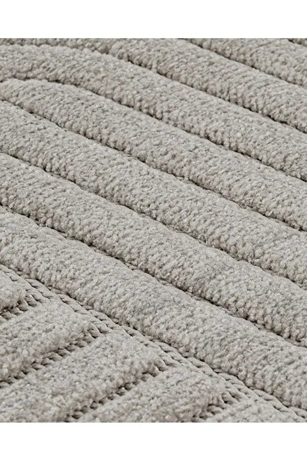 Dizayn 1090 Gri İskandinav Desenli Bukleli Modern Halı
