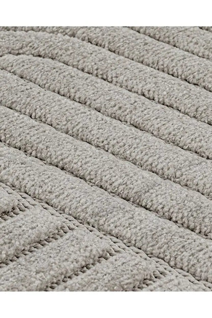 Dizayn 1090 Gri İskandinav Desenli Bukleli Modern Halı