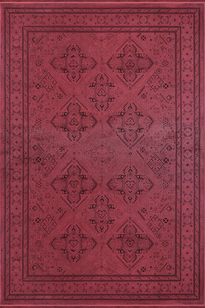 Prime IY01B Yumuşak Dokulu 120 Tarak Ultra Sık Dokuma Eskitme Desenli Yün Viskon Vintage Halı