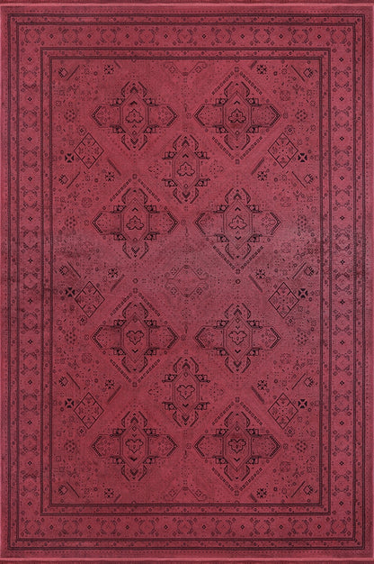 Prime IY01B Yumuşak Dokulu 120 Tarak Ultra Sık Dokuma Eskitme Desenli Yün Viskon Vintage Halı