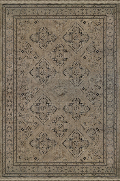 Prime IY01Y Yumuşak Dokulu 120 Tarak Ultra Sık Dokuma Eskitme Desenli Yün Viskon Vintage Halı