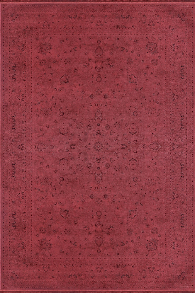 Prime IY02B Yumuşak Dokulu 120 Tarak Ultra Sık Dokuma Eskitme Desenli Yün Viskon Vintage Halı