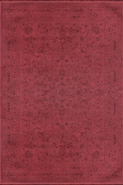 Prime IY02B Yumuşak Dokulu 120 Tarak Ultra Sık Dokuma Eskitme Desenli Yün Viskon Vintage Halı