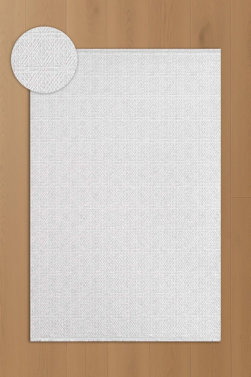 Seren Rovi NF02A Gri Bej Geometik Desenli Halı