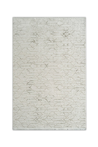 Çınar Sena CY03A Bej Krem Modern Salon ve Oturma Odası Halısı