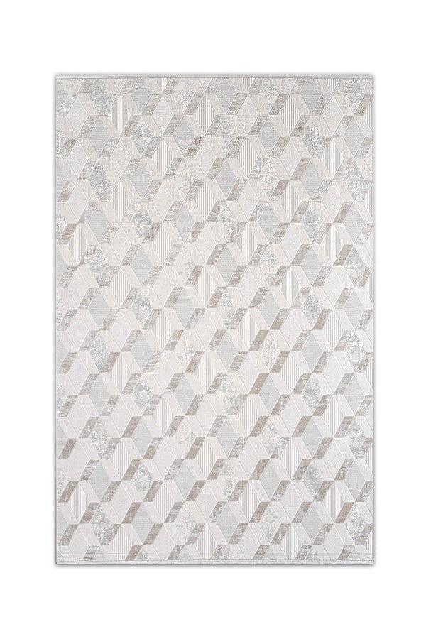 Seren Sina NF05A Bej Geometik Desenli Halı