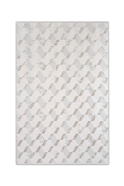 Seren Sina NF05A Bej Geometik Desenli Halı