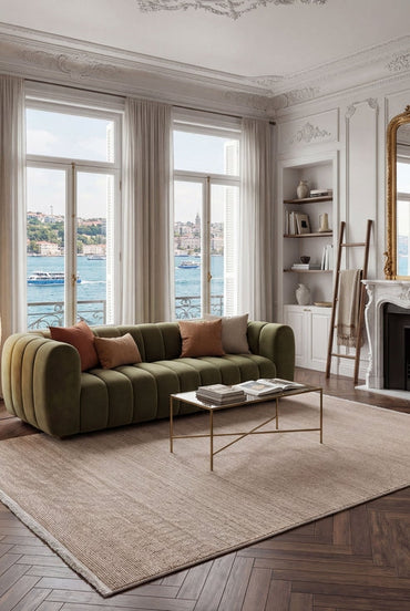 Arbel Talya EI01C Bej Modern Salon ve Oturma Odası Halısı