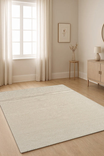 Ecole Tova QF04A Krem Modern Salon ve Oturma Odası Halısı