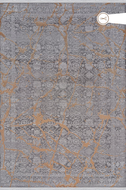 Rüya UR02F Yumuşak Dokulu Eskitme Vintage Desenli Sık Dokuma Akrilik Salon Halısı Yeni Ürün