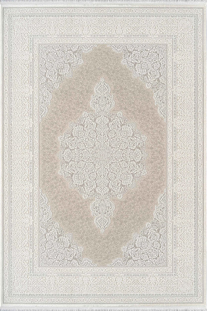 Vintage VH01A Desenli Akrilik Halı %100 Pamuk Tabanlı Dekoratif Saçaklı Modern Salon Halısı