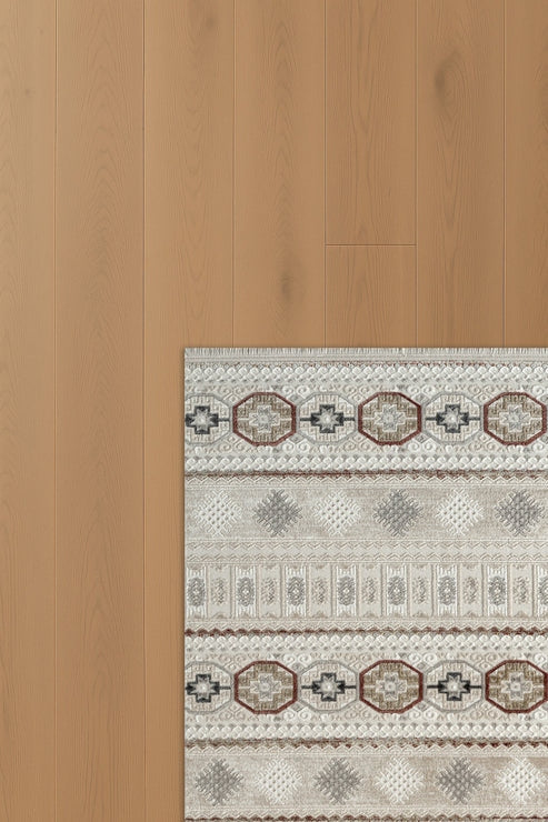Çınar Vira CY06A Gri Bej Modern Salon ve Oturma Odası Halısı