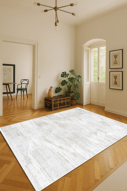 Hermes Viri HU05A Krem Beyaz Modern Salon ve Oturma Odası Halısı