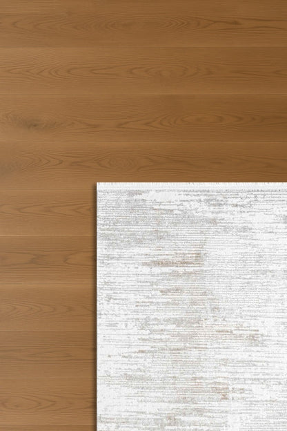Hermes Viri HU05A Krem Beyaz Modern Salon ve Oturma Odası Halısı