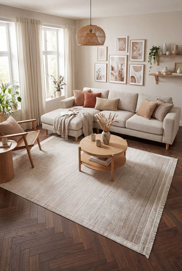Beykoz Viona ZY11A Gri Sarı Modern Salon ve Oturma Odası Halısı