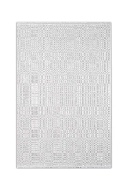 Seren Zani NF01A Gri Bej Geometik Desenli Halı