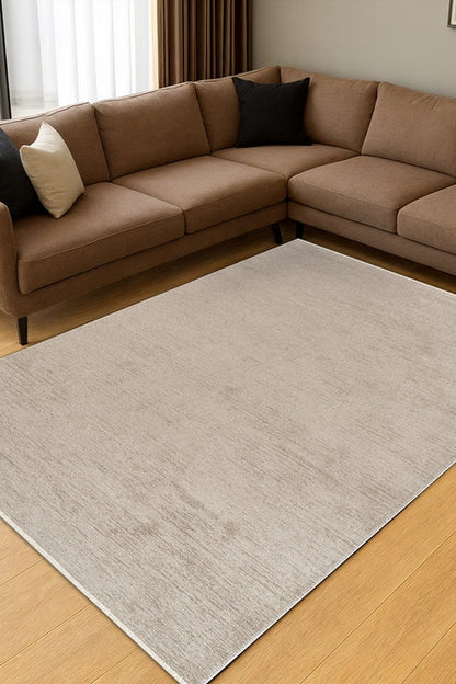 Ecole Zira QF01A Bej Modern Salon ve Oturma Odası Halısı