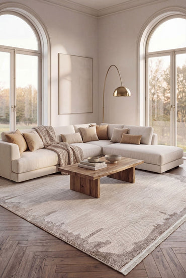 Beykoz Mirea ZY05A Gri Modern Salon ve Oturma Odası Halısı