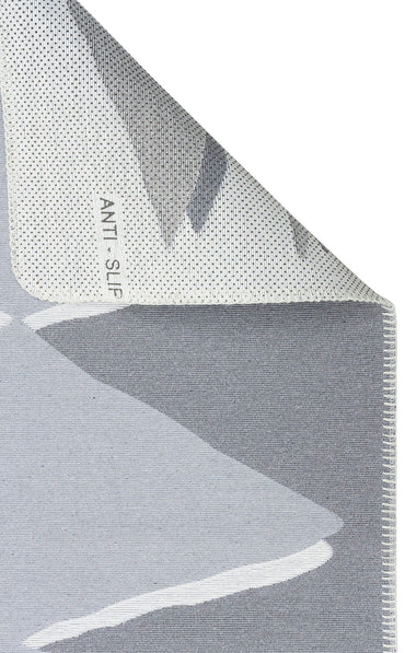 Arya Neo ARN 09 Gri Beyaz - Yıkanabilir Çift Taraflı Modern Dokuma Kilim
