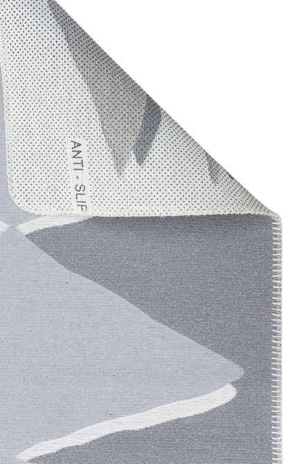 Arya Neo ARN 09 Gri Beyaz - Yıkanabilir Çift Taraflı Modern Dokuma Kilim