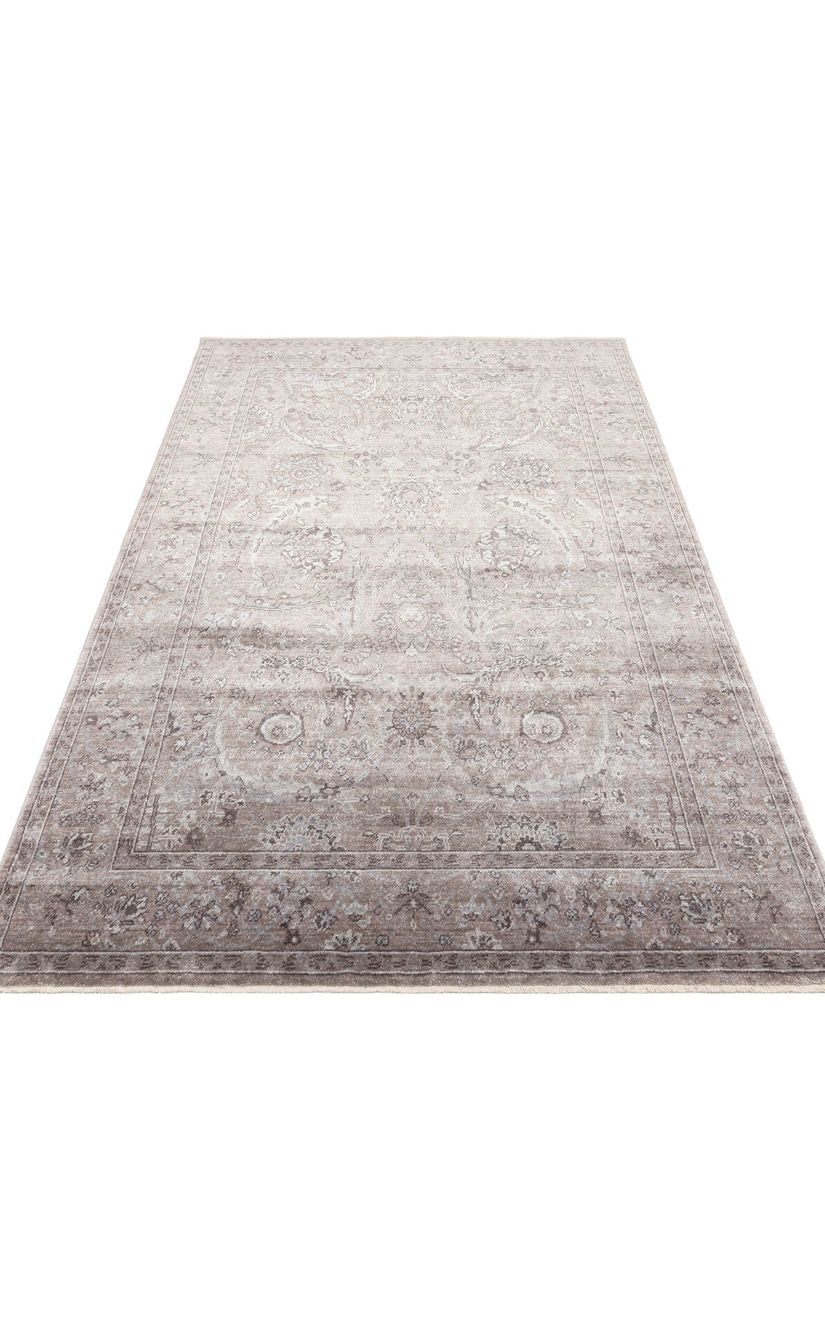 Taftan TF 07 Smoke Gri - Pakistan Overdyed Tarzı El Emeği ile Özel Tezgahlarda Üretilen Uşak Halısı