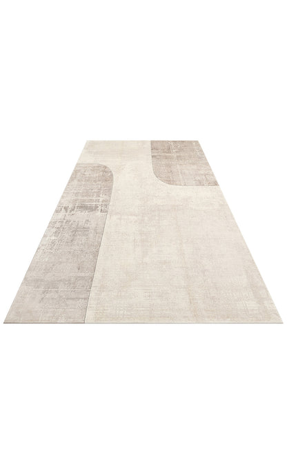 Merano MRN 01 Krem Gri - Geometrik Halı | Sık Dokuma Modern Halı