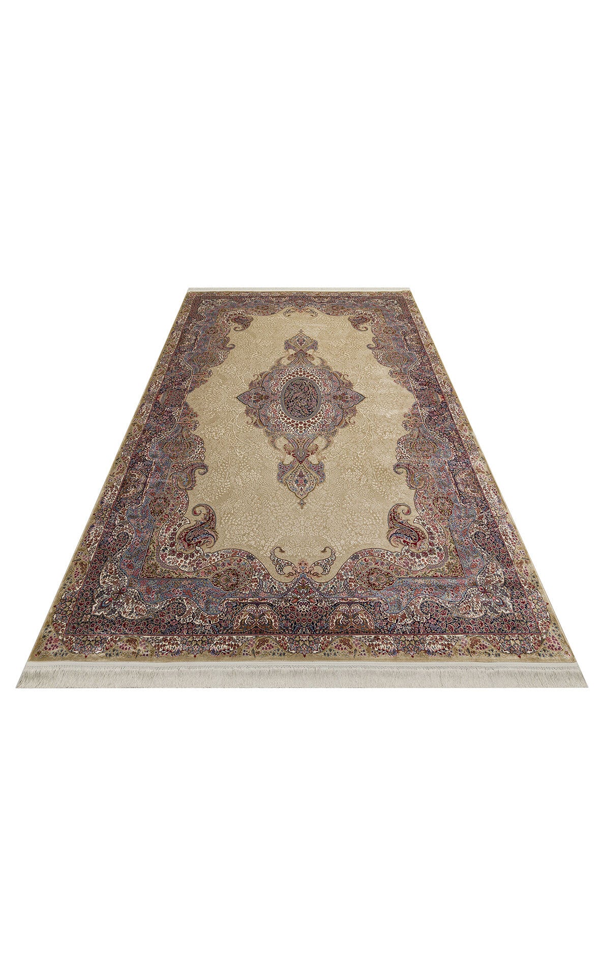 Isfahan ISF 02 Krem - Viskon Klasik Desenli Seccade Sık Dokuma Seccade
