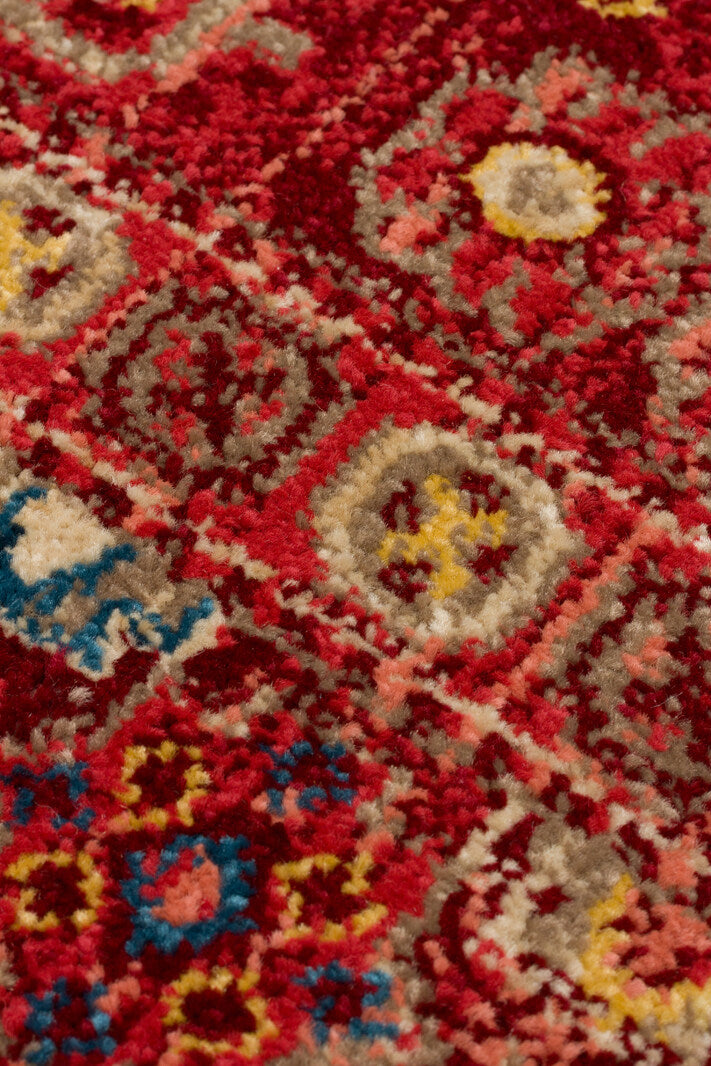 Kybele KYB 05 Kırmızı XW - Klasik Yıkanabilir Sıcak Tonlara Sahip Otantik Salon ve Oturma Odası Halısı