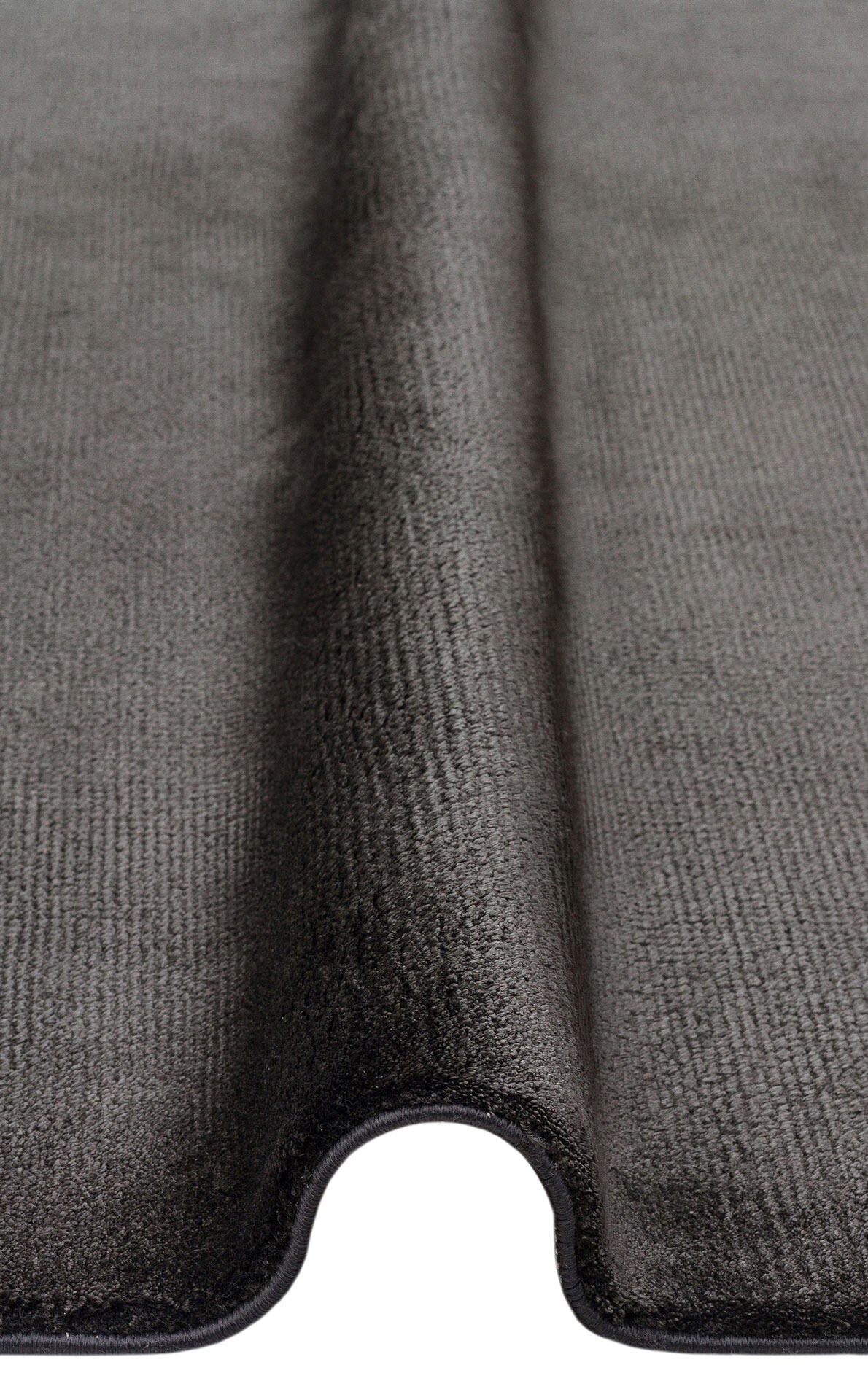 VT PLAIN CHARCOAL  - VELVET - Düz Renk El Emeği ile Özel Tezgahlarda Üretilen Viskon Uşak Halısı 