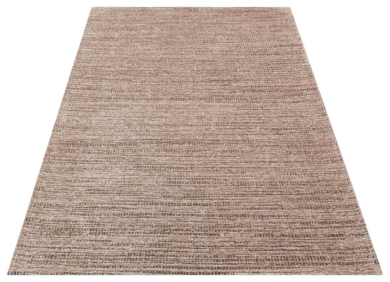 CPL 06 BEIGE COFFEE  - CAPELLA - Hav Toz Vermez Yüksek Alçak Dokuya Sahip Modern Dokuma Halı