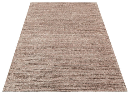 CPL 06 BEIGE COFFEE  - CAPELLA - Hav Toz Vermez Yüksek Alçak Dokuya Sahip Modern Dokuma Halı