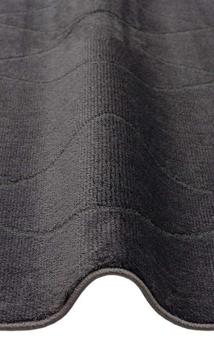 URB 02 BLACK  - URBAN - Etnik Desenlere Sahip Hav Toz Vermez Yumuşak Dokulu Modern Halı