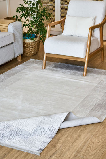 Caliente 4931 Gri - Viskon Dokuma Halı | Şık Modern Halı Modeli