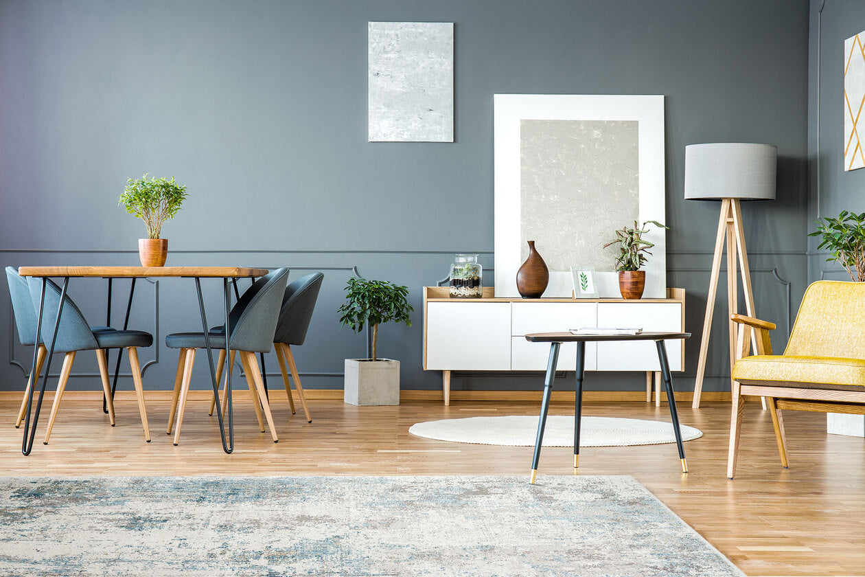 FS 02 BEIGE BLUE V1  - FRESCO - Yüksek Alçak Dokulu Özel Işıltılı Yüksek Kaliteli Sık Dokuma Modern Salon Halısı