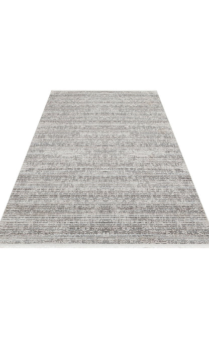 ST 102 GREY XW  - SATEEN - Hav Toz Vermez Yıkanabilir Kaymaz İnce Dokuma Modern Halı 